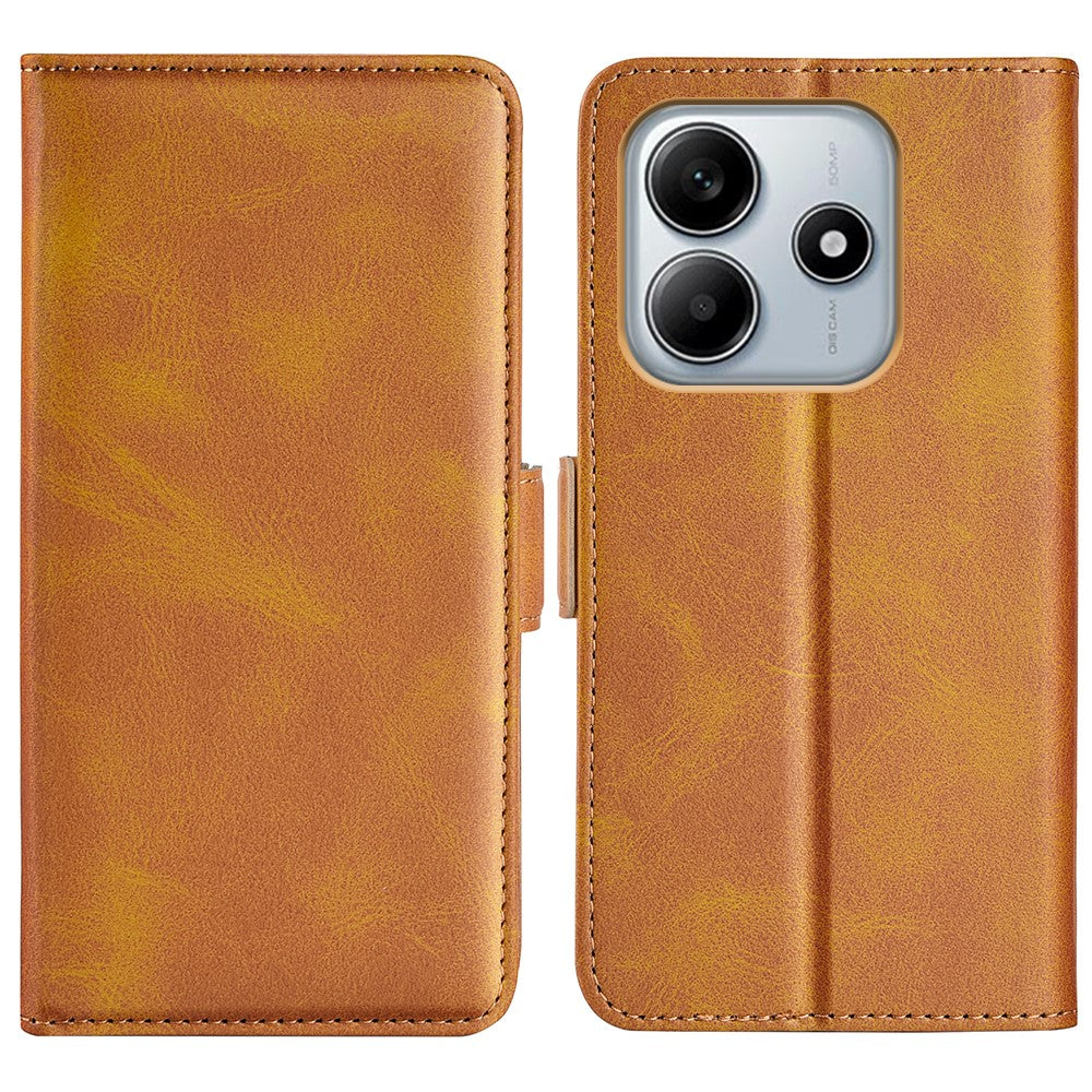 For Xiaomi Redmi Note 14 5G Stand Case Calf Texture Leather Wallet Phone Cover