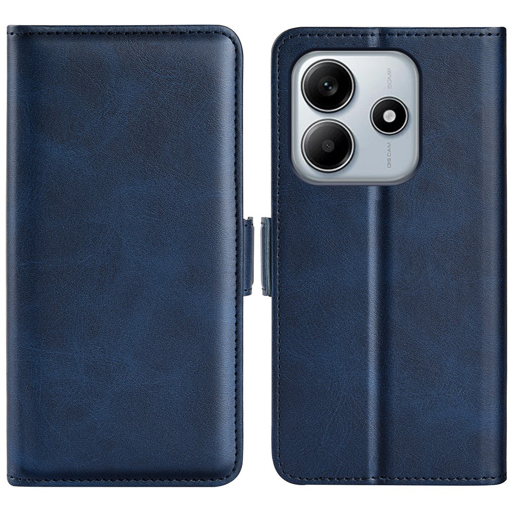 For Xiaomi Redmi Note 14 5G Stand Case Calf Texture Leather Wallet Phone Cover