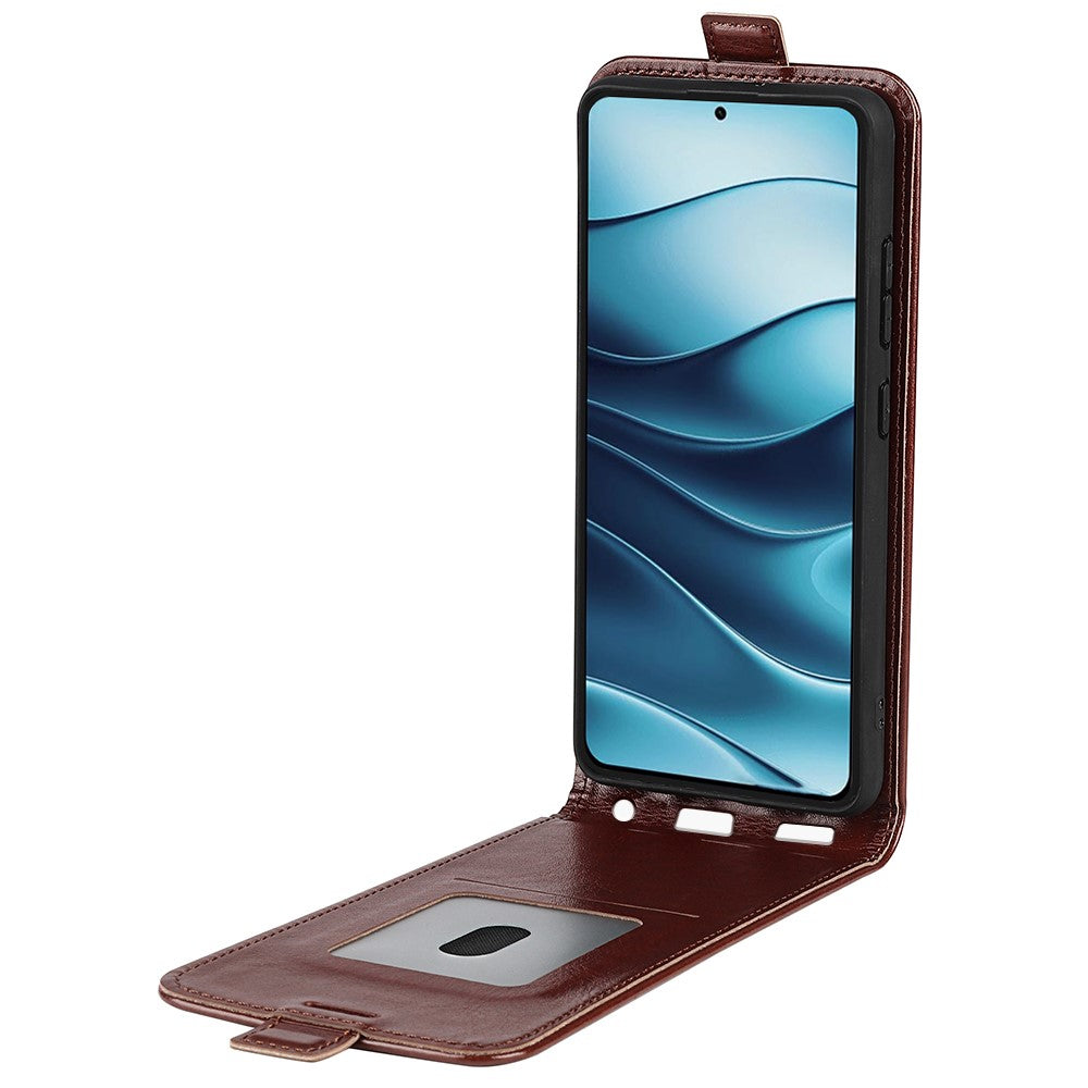 For Xiaomi Redmi Note 14 5G Case with Card Slots Vertical Flip Leather Phone Cover