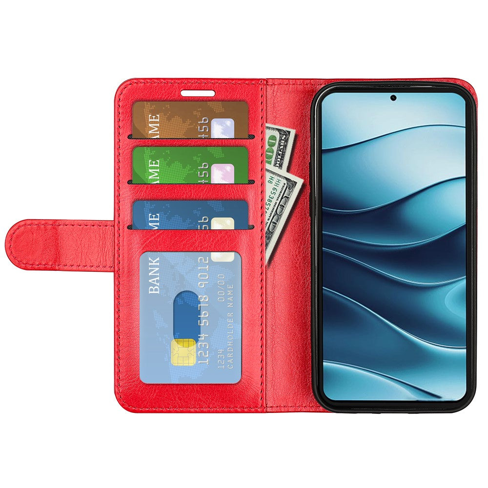 For Xiaomi Redmi Note 14 5G Wallet Case Crazy Horse Texture Stand Leather Phone Cover