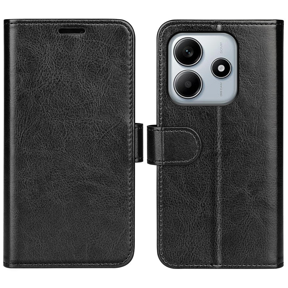 For Xiaomi Redmi Note 14 5G Wallet Case Crazy Horse Texture Stand Leather Phone Cover
