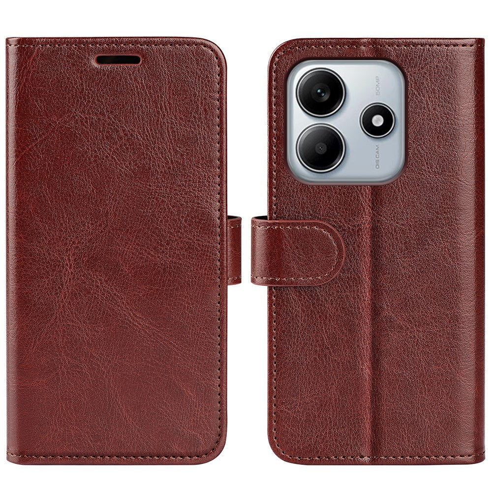For Xiaomi Redmi Note 14 5G Wallet Case Crazy Horse Texture Stand Leather Phone Cover