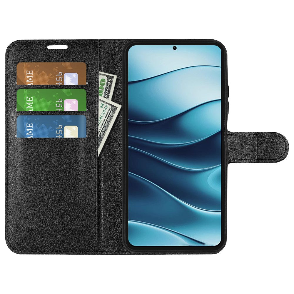 For Xiaomi Redmi Note 14 5G Case Litchi Texture Shockproof Leather Wallet Phone Cover