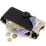 For Samsung Galaxy S25 Leather Case Wallet Stand Cover Irregular Tail Style with Chain Strap