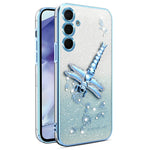 KADEM til Samsung Galaxy A05s 4G cover guldsmedestativ TPU blomster glimmer telefoncover