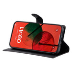 Til Samsung Galaxy S24 FE Etui Prikker Præget PU Læder Flip Telefon Cover med Kortlomme, Rem