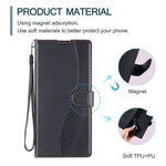 Til Samsung Galaxy S24 FE Etui Prikker Præget PU Læder Flip Telefon Cover med Kortlomme, Rem