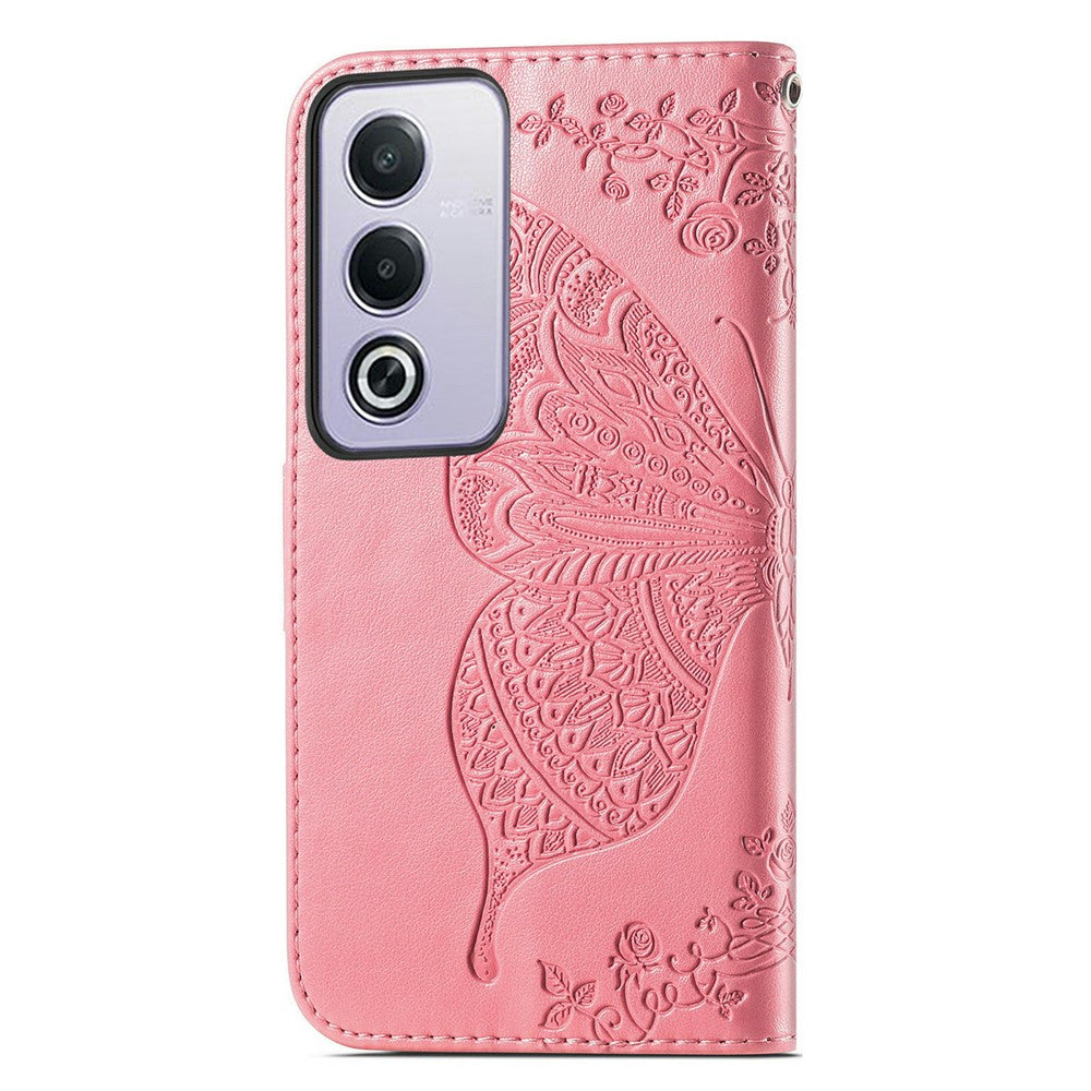 For Oppo A80 5G Case PU Leather Wallet Phone Cover Butterfly Pattern
