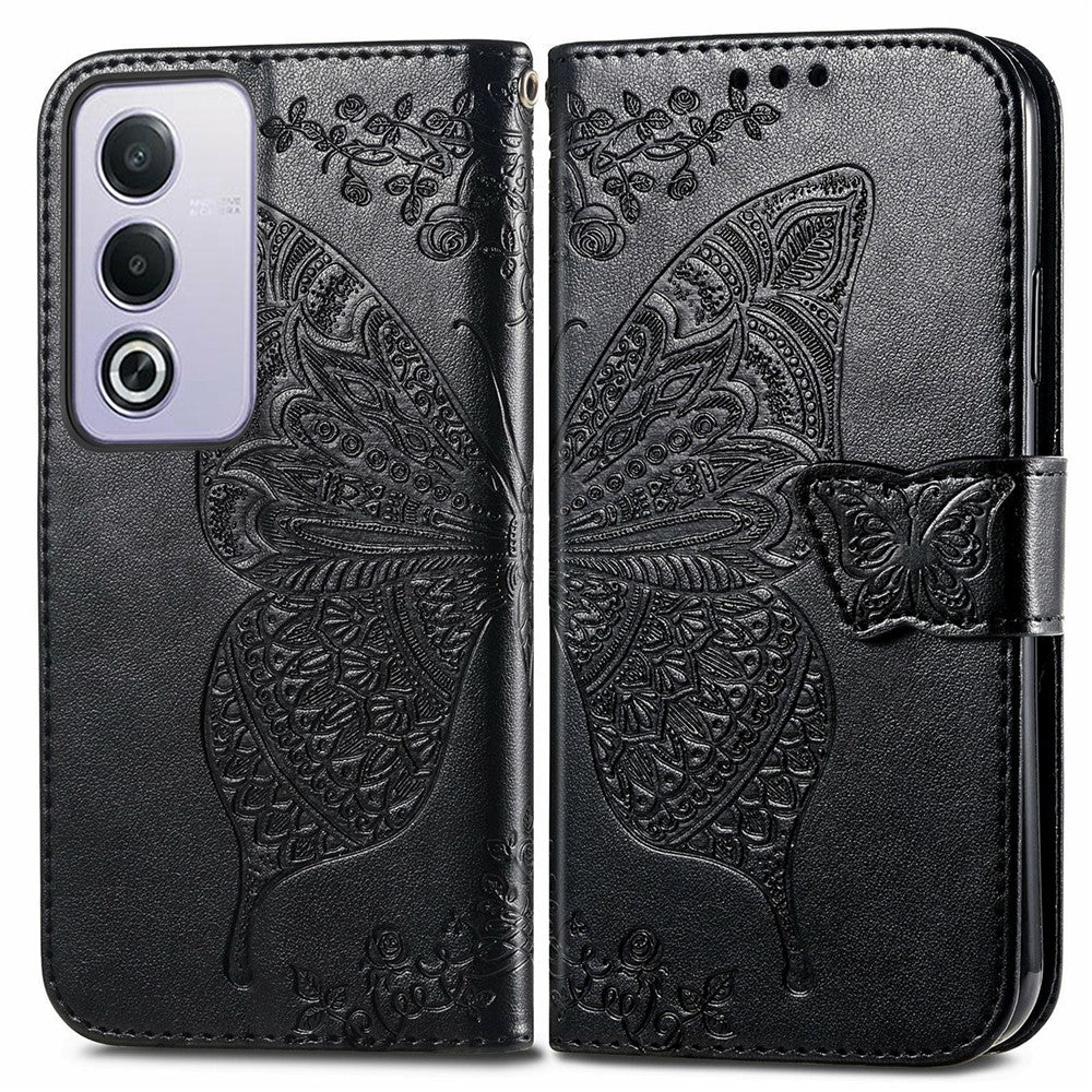 For Oppo A80 5G Case PU Leather Wallet Phone Cover Butterfly Pattern