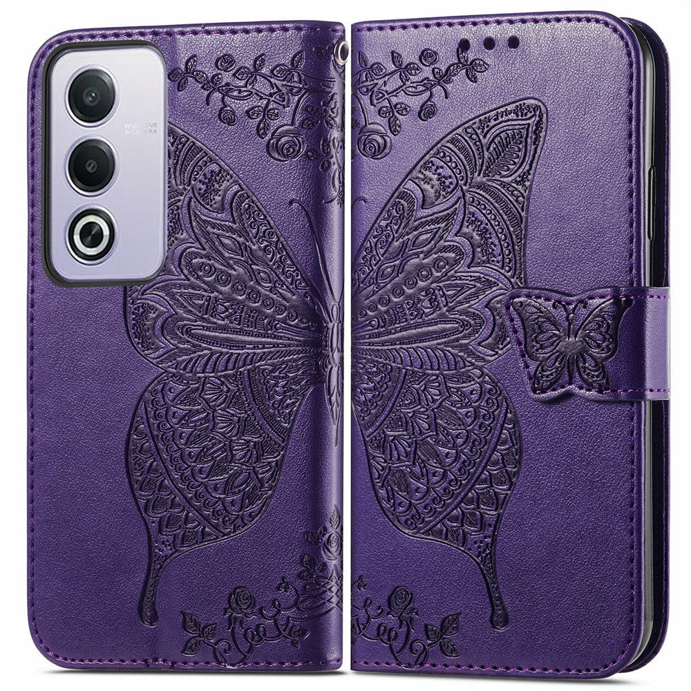 For Oppo A80 5G Case PU Leather Wallet Phone Cover Butterfly Pattern