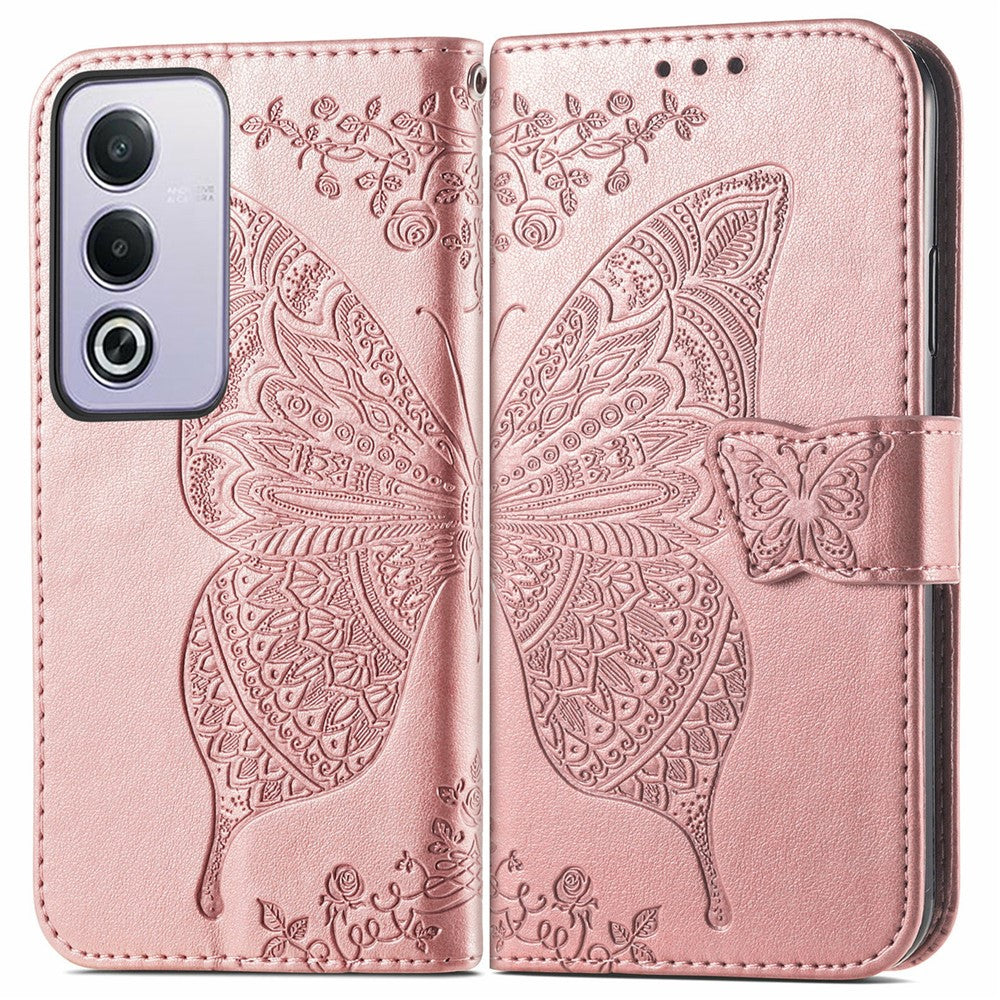 For Oppo A80 5G Case PU Leather Wallet Phone Cover Butterfly Pattern