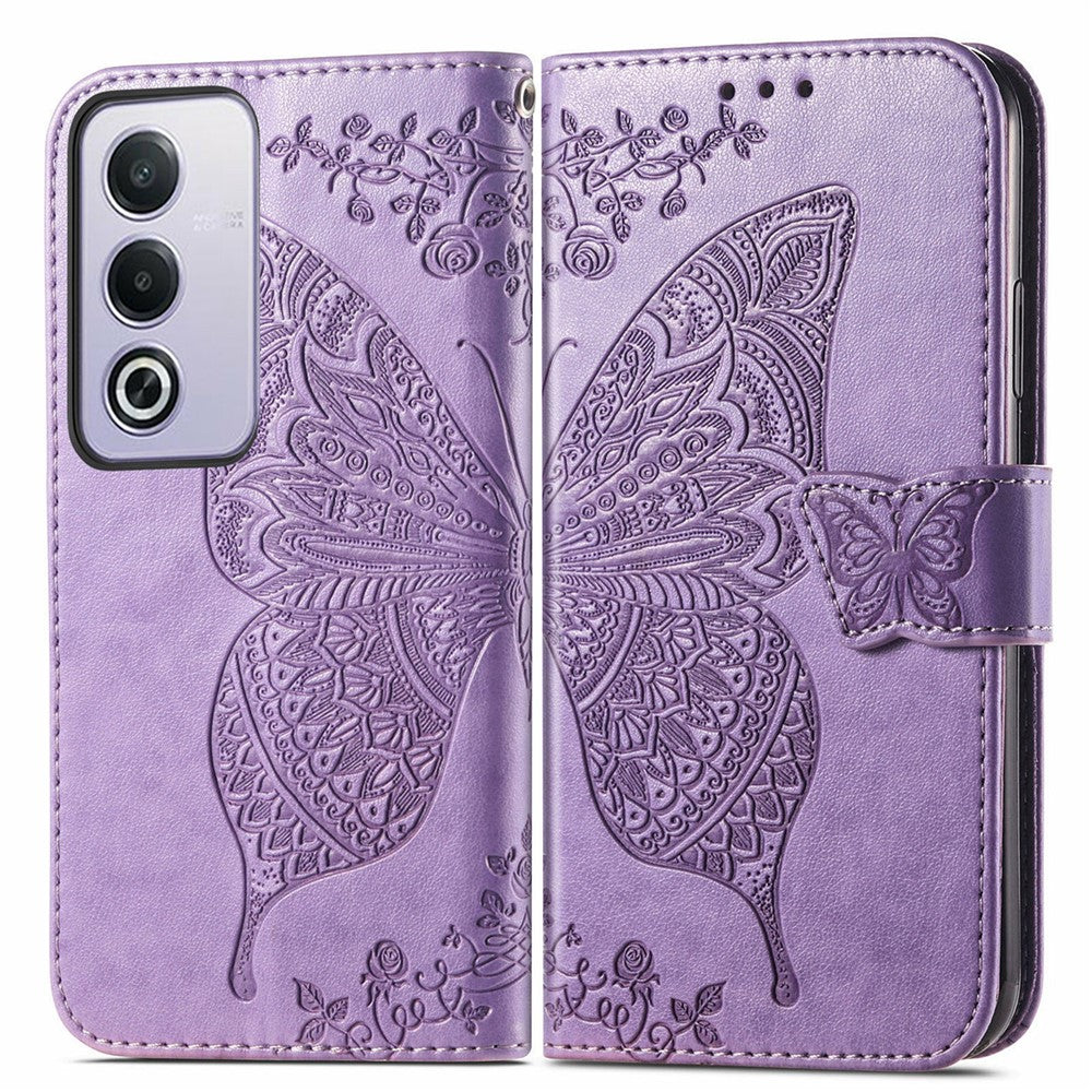 For Oppo A80 5G Case PU Leather Wallet Phone Cover Butterfly Pattern