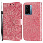 For Oppo A57 (2022) 5G / A77 5G / K10 5G / A57 4G / A57s 4G / Realme Q5i / V23 4G / Narzo 50 5G PU Leather Case Sunflower Imprinted Stand Magnetic Flip Wallet Phone Cover