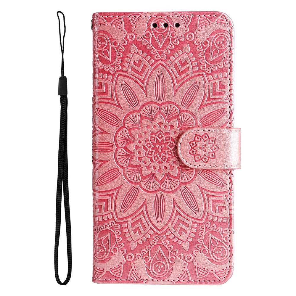 For Oppo A57 (2022) 5G / A77 5G / K10 5G / A57 4G / A57s 4G / Realme Q5i / V23 4G / Narzo 50 5G PU Leather Case Sunflower Imprinted Stand Magnetic Flip Wallet Phone Cover