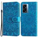 For Oppo A57 (2022) 5G / A77 5G / K10 5G / A57 4G / A57s 4G / Realme Q5i / V23 4G / Narzo 50 5G PU Leather Case Sunflower Imprinted Stand Magnetic Flip Wallet Phone Cover