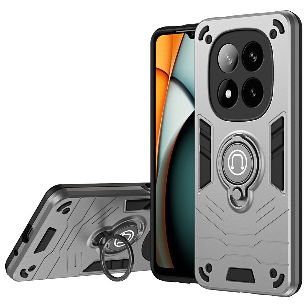 For Xiaomi Redmi Note 14 Pro+ 5G Case with Ring Kickstand PC+TPU Shockproof Phone Cover