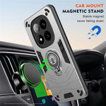 For Xiaomi Redmi Note 14 Pro+ 5G Case with Ring Kickstand PC+TPU Shockproof Phone Cover