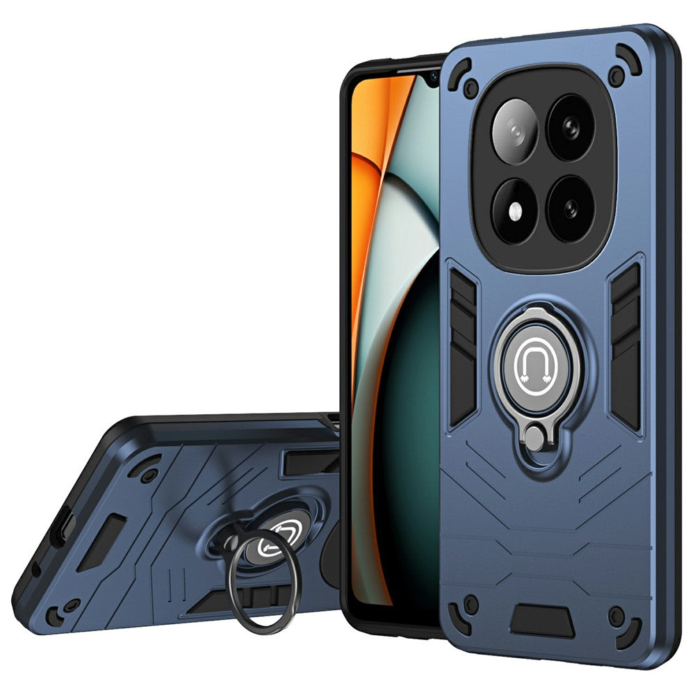 For Xiaomi Redmi Note 14 Pro+ 5G Case with Ring Kickstand PC+TPU Shockproof Phone Cover