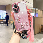 KADEM For Huawei nova 13 Case Flower Pattern TPU Gradient Phone Cover with Lanyards