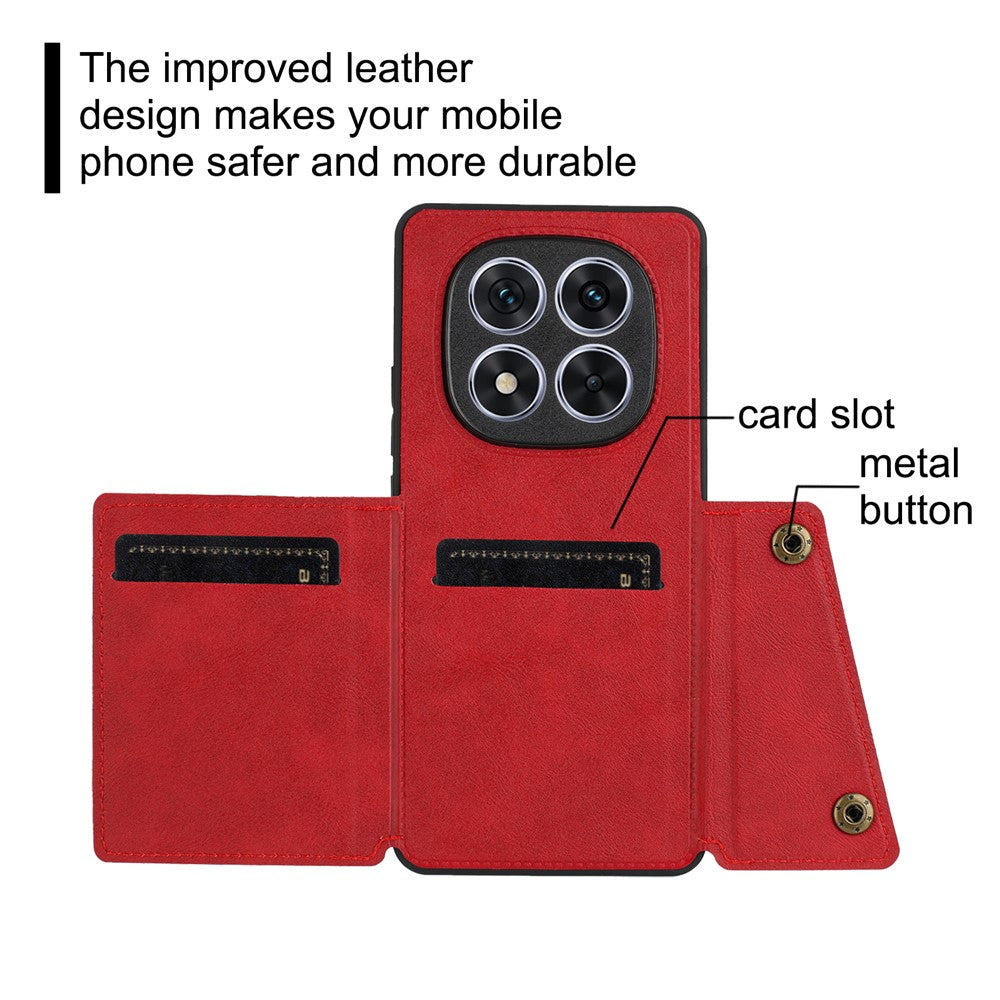 For Xiaomi Redmi Note 14 Pro+ 5G Case Card Slots Kickstand Leather + TPU Phone Cover