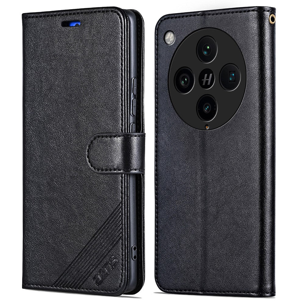 AZNS For Oppo Find X8 Pro 5G Case Anti-Scratch PU Leather Stand Wallet Phone Cover