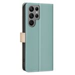 BINFEN COLOR BF33 for Samsung Galaxy S25 Ultra Leather Case Splicing Color RFID Blocking