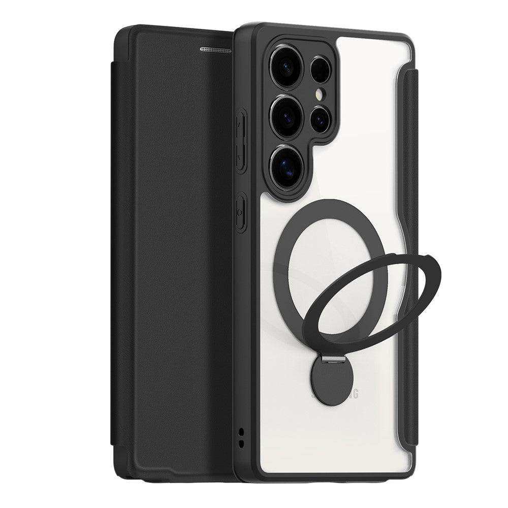 DUX DUCIS Skin X Pro Series Til Samsung Galaxy S25 Ultra Læder Etui Drejelig Støttefod Cover Magnetisk Etui