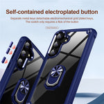 For Samsung Galaxy S25+ Case Alloy Lens Frame PC + TPU Kickstand Phone Back Cover