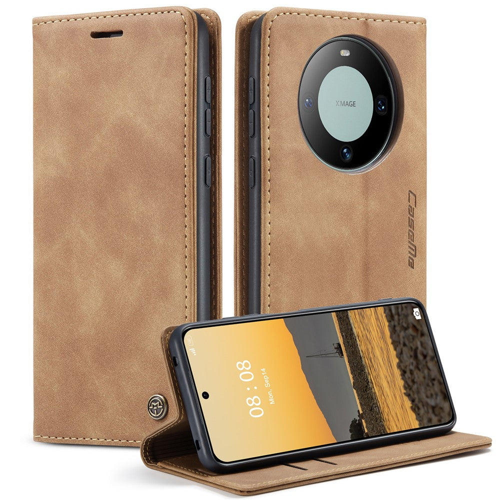 CASEME För Huawei Mate 60 Skal 013 Serie Korthållare Stativ Läder mobilskal