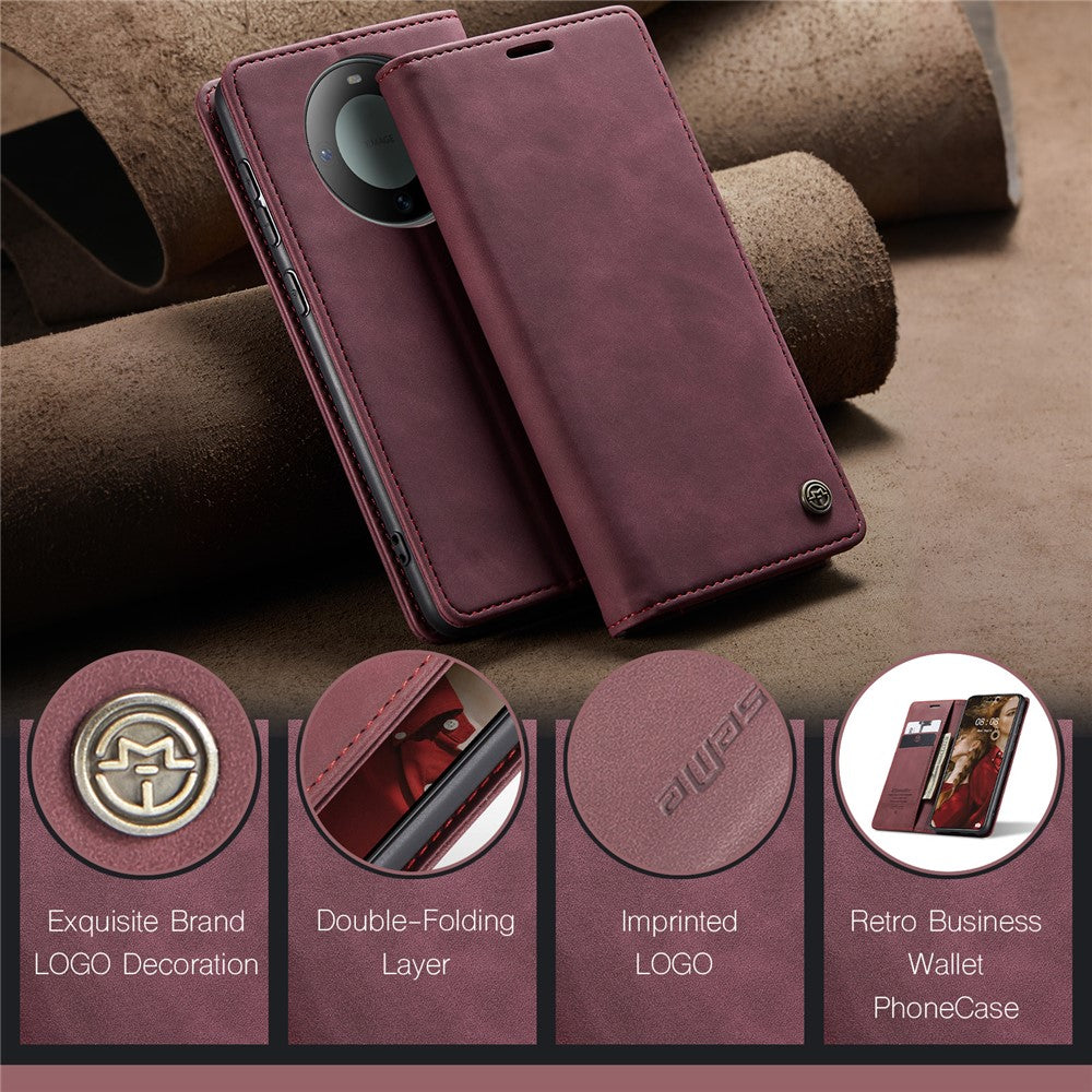CASEME For Huawei Mate 60 Pro+ / Huawei Mate 60 Pro Case  013 Series Card Holder Stand Leather Phone Cover