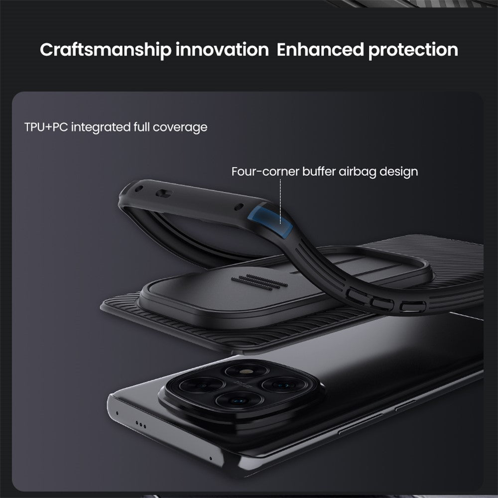 NILLKIN Camshield Pro Series for Xiaomi Redmi Note 14 Pro+ 5G Case PC+TPU Slide Camera Lid Phone Cover