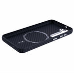 For Samsung Galaxy S23 Case Magnetic Case Carbon Fiber Texture Water-Transfer PC Phone Cover
