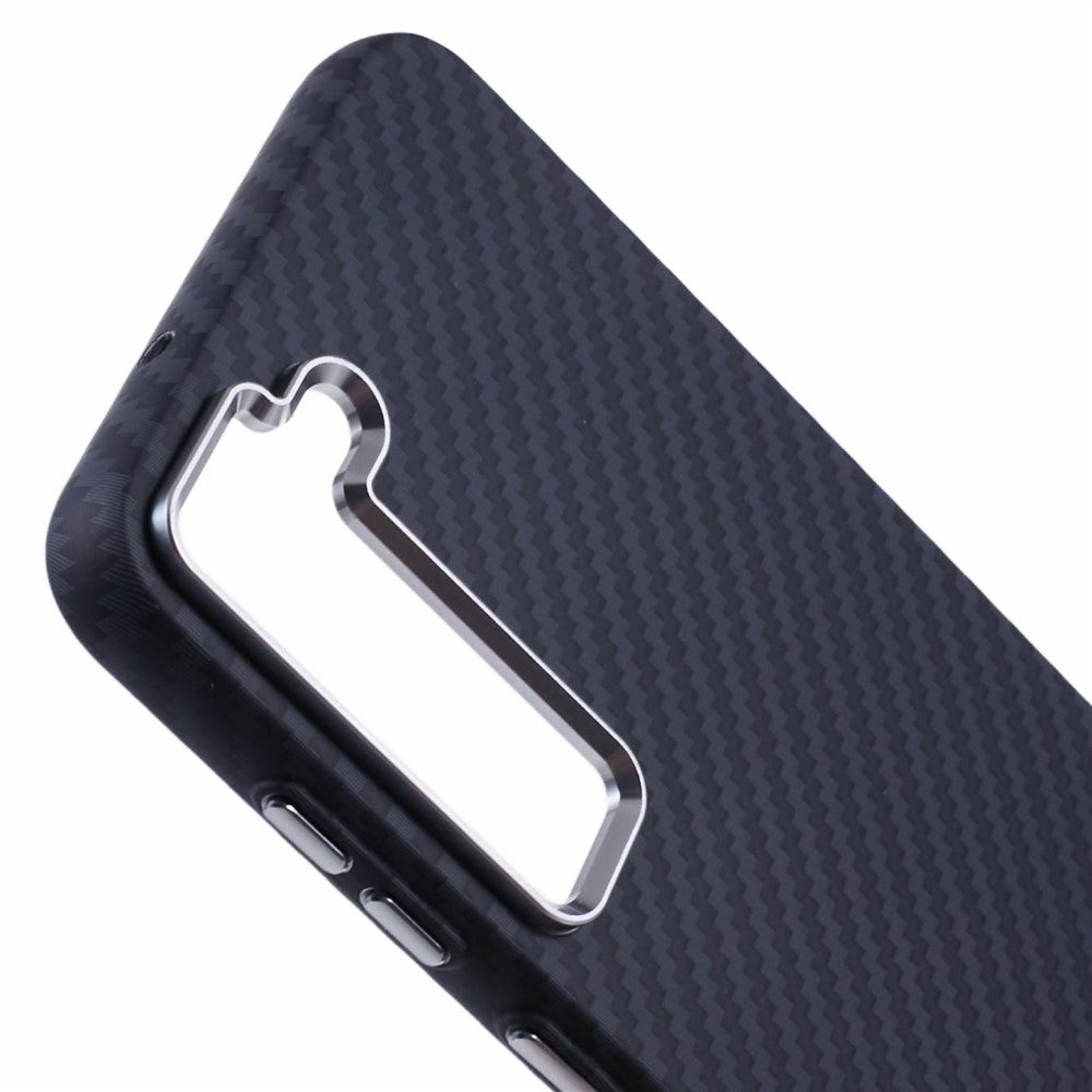 For Samsung Galaxy S23 Case Magnetic Case Carbon Fiber Texture Water-Transfer PC Phone Cover
