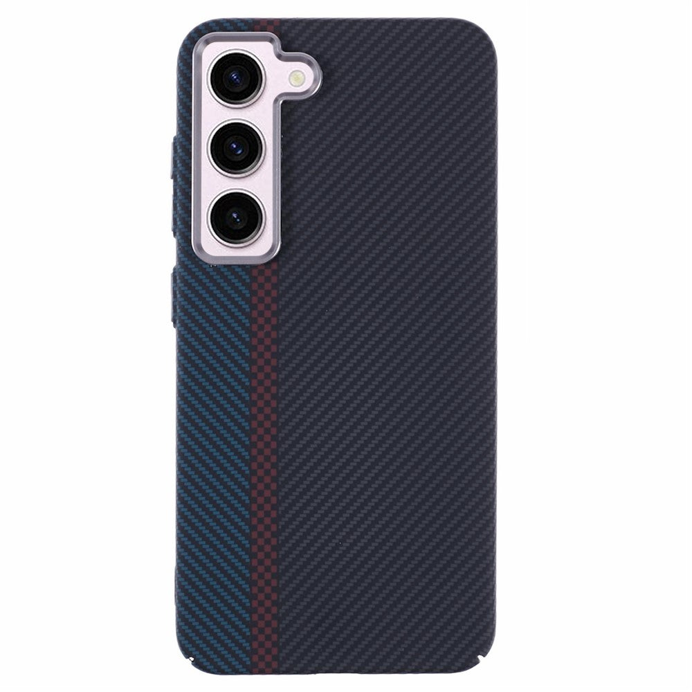 For Samsung Galaxy S23 Case Magnetic Case Carbon Fiber Texture Water-Transfer PC Phone Cover