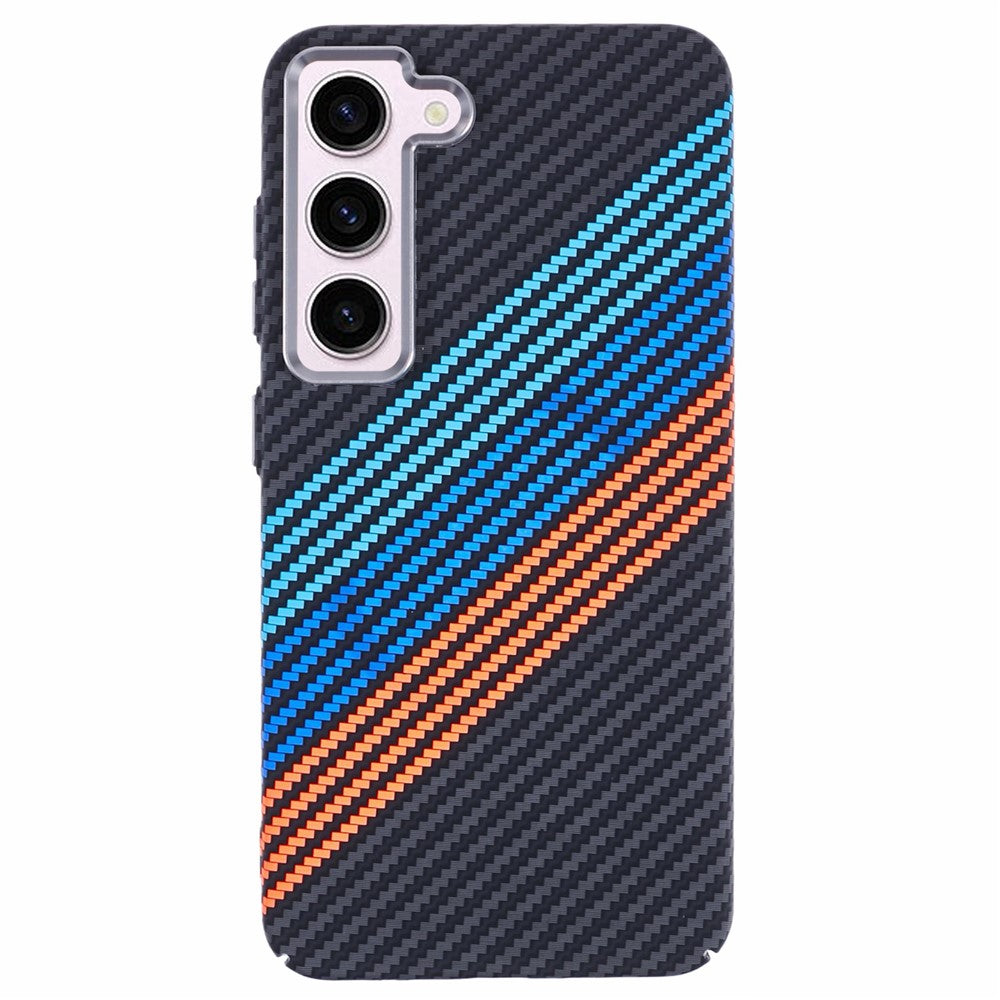 For Samsung Galaxy S23 Case Magnetic Case Carbon Fiber Texture Water-Transfer PC Phone Cover