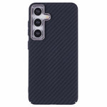 For Samsung Galaxy S24 Magnetic Case Carbon Fiber Texture Water-Transfer PC Phone Cover