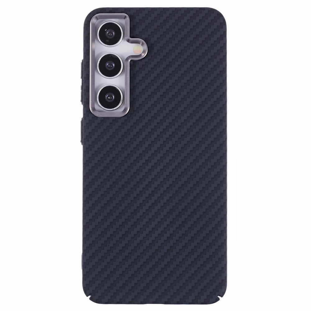 For Samsung Galaxy S24 Magnetic Case Carbon Fiber Texture Water-Transfer PC Phone Cover
