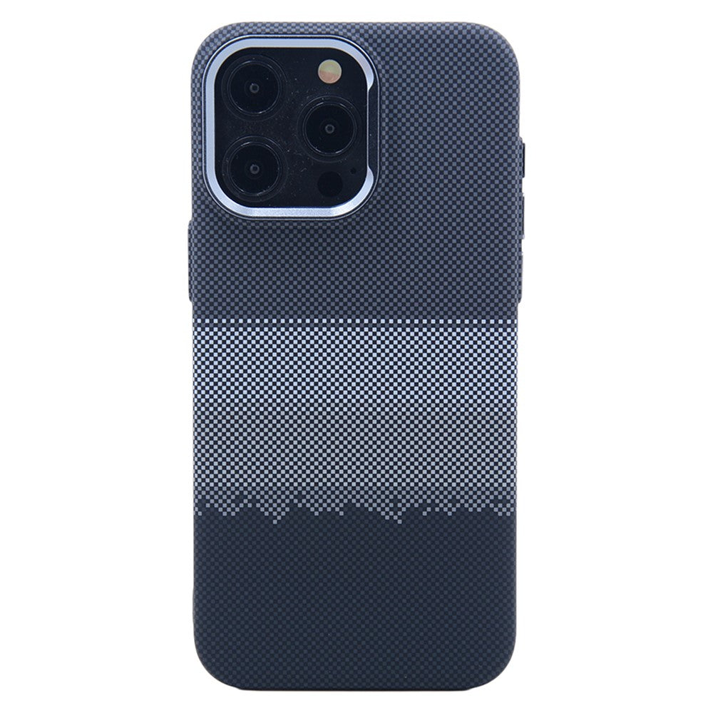 Til iPhone 15 Pro Cover Kompatibelt med MagSafe Kulfiber Tekstur Vandoverførings-PC Telefoncover