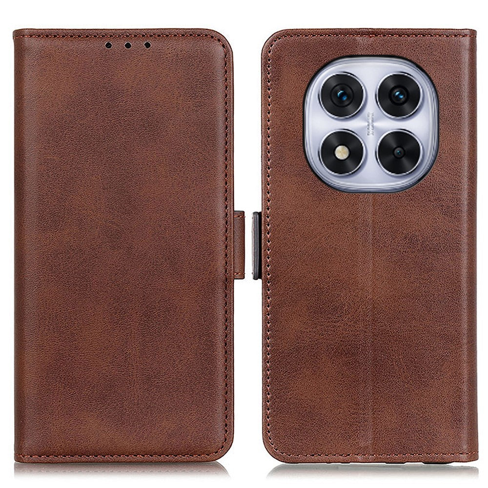 For Xiaomi Redmi Note 14 Pro 5G / Poco X7 5G Case Stand Cowhide Texture PU Leather Phone Cover