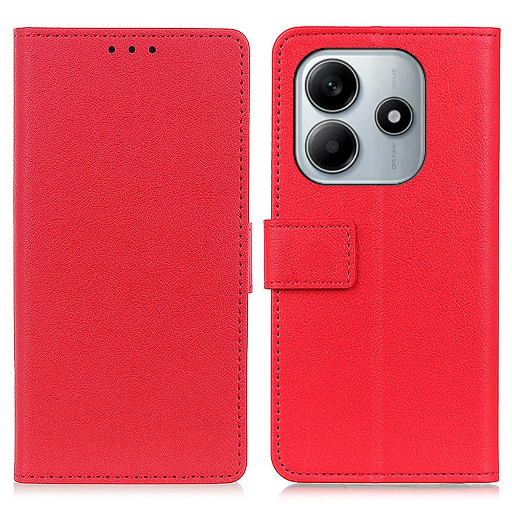 For Xiaomi Redmi Note 14 4G (163.25mm) Case PU Leather Stand Wallet Phone Cover