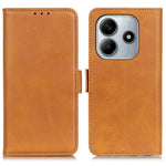 Xiaomi Redmi Note 14 4G (163.25mm) Fodral Stativ Kohudstruktur PU-läder mobilskal