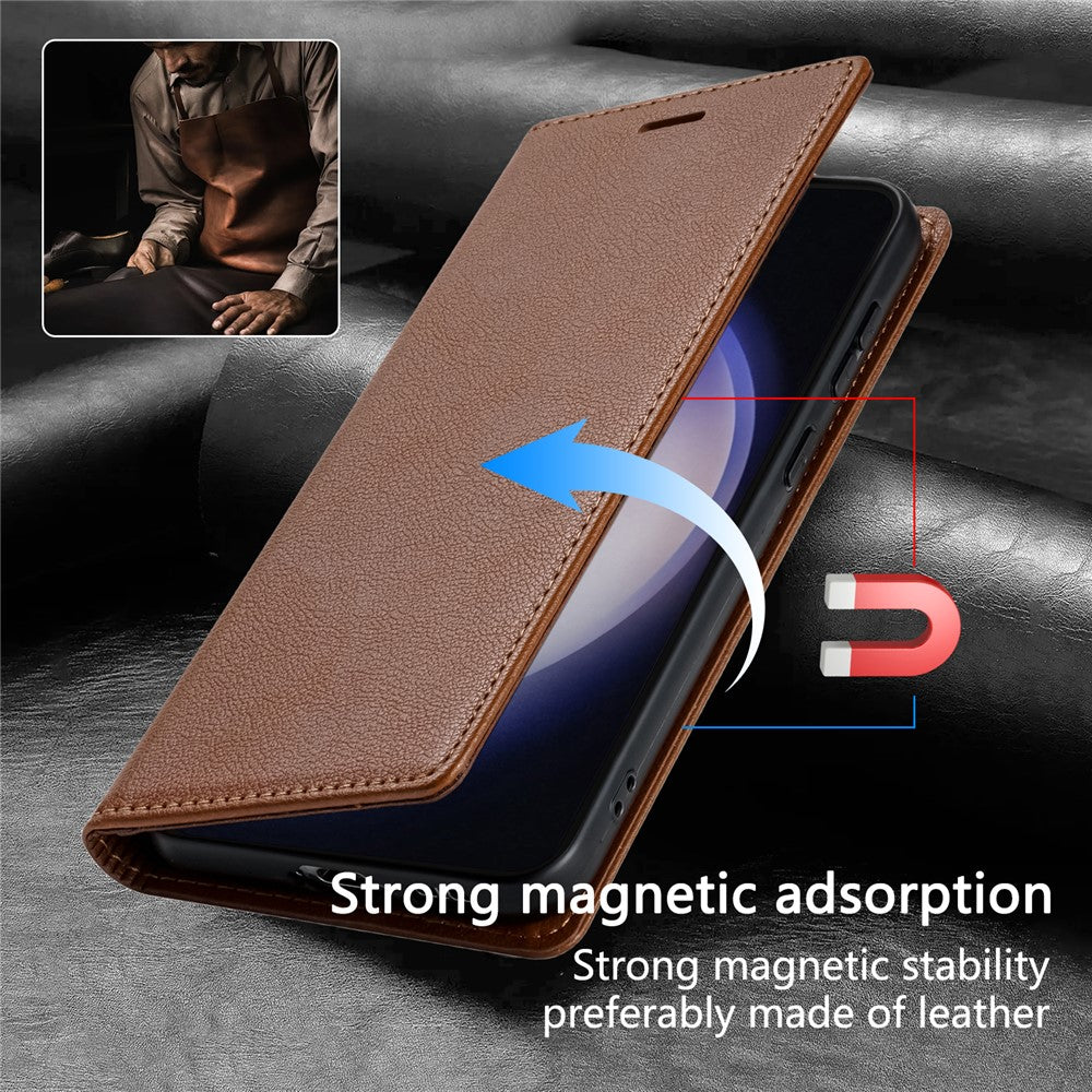 Til Samsung Galaxy S25+ Pung Etui Magnetisk Lukning PU Læder Telefoncover