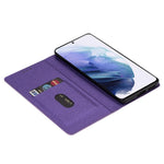 For Samsung Galaxy S24 FE Case Glittery PU Leather+TPU Card Slot Phone Cover