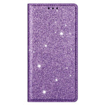 For Samsung Galaxy S24 FE Case Glittery PU Leather+TPU Card Slot Phone Cover