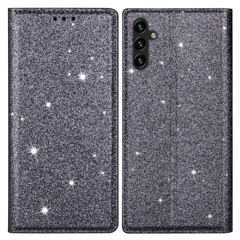 For Samsung Galaxy S25+ Case Glittery PU Leather+TPU Card Slot Phone Cover