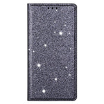 Til Samsung Galaxy S25+ Cover Glittery PU-læder+TPU Kortlomme Telefoncover
