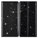 Til Samsung Galaxy S25+ Cover Glittery PU-læder+TPU Kortlomme Telefoncover
