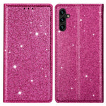 Til Samsung Galaxy S25+ Cover Glittery PU-læder+TPU Kortlomme Telefoncover