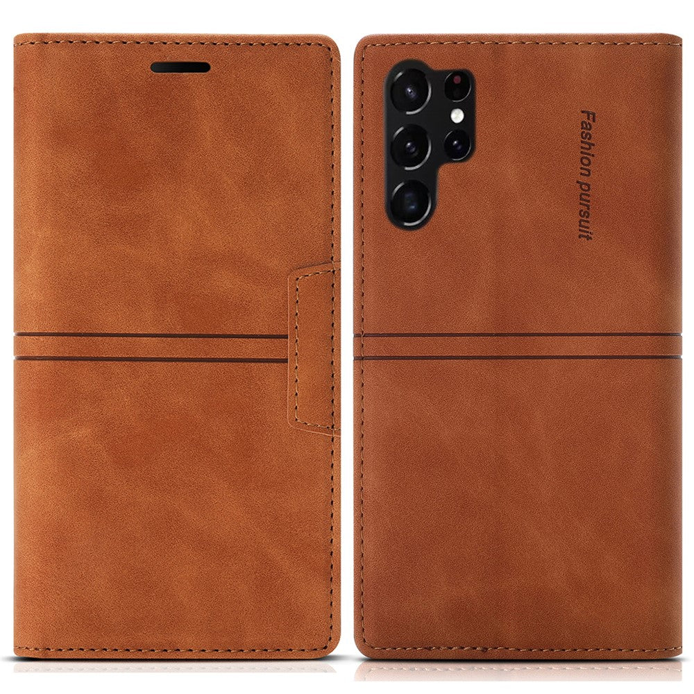 For Samsung Galaxy S25 Ultra Wallet Case Magnetic Closing Leather Phone Cover