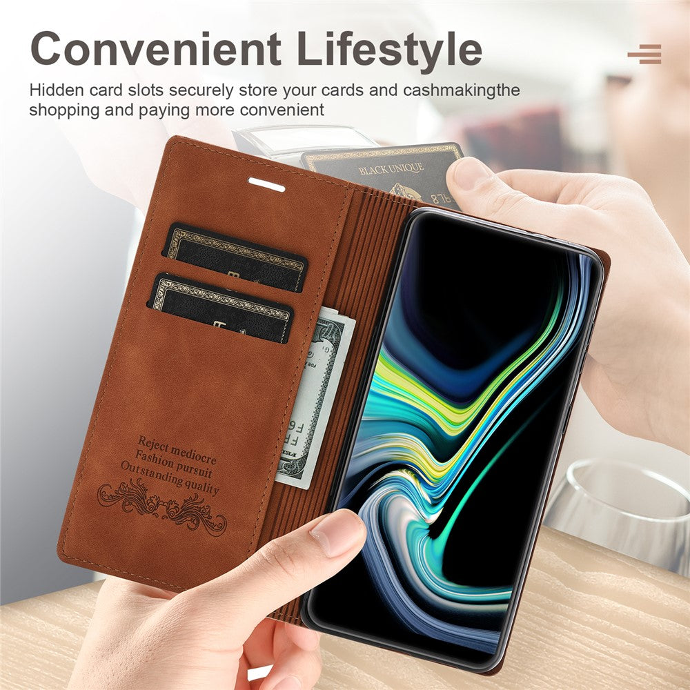 For Samsung Galaxy S25 Ultra Wallet Case Magnetic Closing Leather Phone Cover